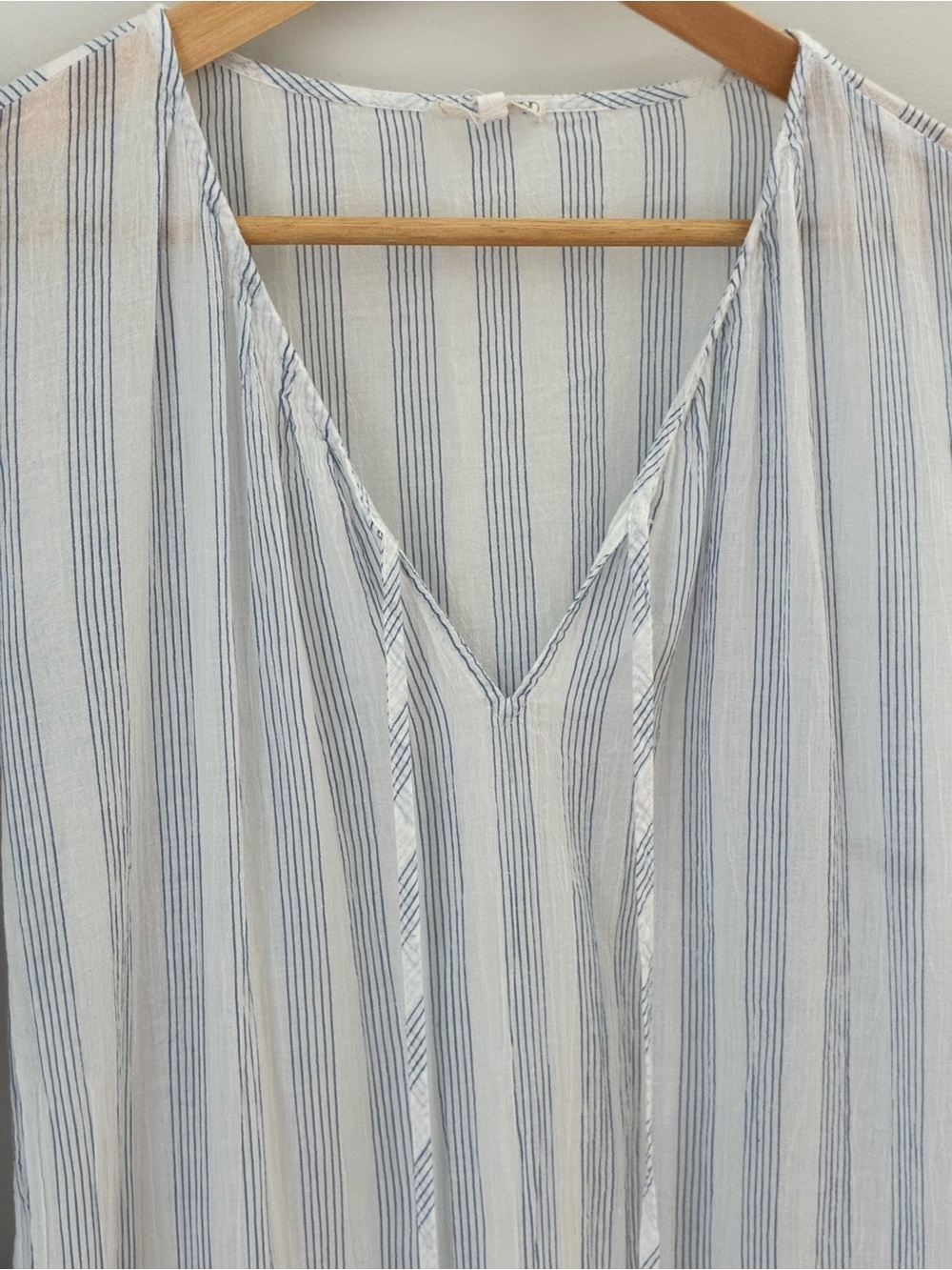 Skin Blue and White Striped Beach  Cover Up